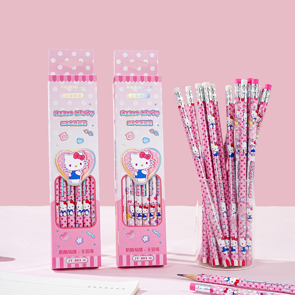 Calligraphy Pen Set - 12 шт., оригинальные карандаши Sanrio Hello