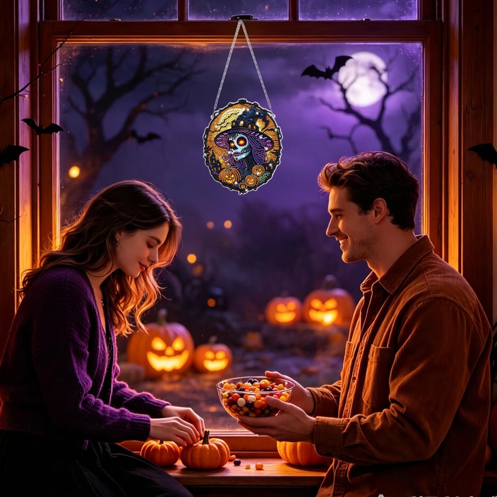 Art Craft Door - Набор для рисования стразами: Хэллоуинская ведьма,